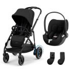 Poussette duo e-Gazelle S Moon Black + Siège auto Cloud T i-Size