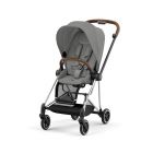 Poussette Mios 3 Mirage Grey châssis Chrome Brown