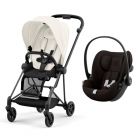 Poussette duo Mios 3 Off White châssis Matt Black + Cloud G i-Size