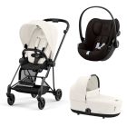 Poussette trio Mios 3 Off White châssis Matt Black + Cloud G i-Size + Nacelle Luxe
