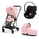 Poussette trio Mios 3 Peach Pink châssis Matt Black + Cloud G i-Size + Nacelle Luxe
