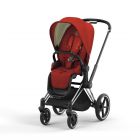 Poussette Priam châssis chrome black siège Automn Gold