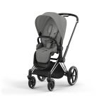 Poussette Priam 4 Mirage Grey châssis Chrome Black