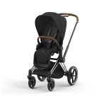 Poussette Priam 4 Sepia Black châssis Chrome Brown