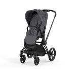 Poussette Priam 4 Simply Flowers Grey châssis Matt Black