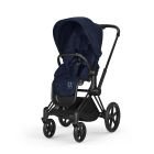Poussette Priam 4 Rebellious Luxury Denim Blue châssis Matt Black