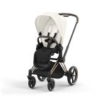 Poussette Priam 4 Off White châssis Rosegold