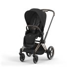 Poussette Priam 4 Sepia Black châssis Rosegold