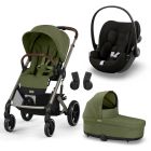 Poussette trio Balios S Lux 3 Moss Green + Siège auto Cloud G i-Size + Nacelle