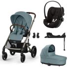 Poussette trio Balios S Lux 3 Stormy Blue + Siège auto Cloud G i-Size + Nacelle + Base G