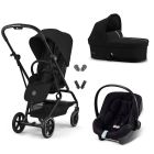 Poussette trio Eezy S Twist+ 2 pivotante Magic Black avec nacelle Cot S et siège auto Aton B2 i-Size