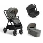 Poussette trio Finiti Signature + siège auto i-Gemm 3 Raven + nacelle Ramble signature XL Evergreen