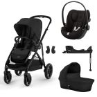 Poussette trio Gazelle S Moon Black + Siège auto Cloud G i-Size + Nacelle S + Base G