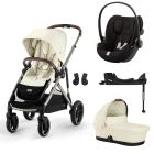 Poussette trio Gazelle S Seashell Beige + Siège auto Cloud G i-Size + Nacelle S + Base G