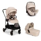 Poussette trio Ixxa Next + siège auto Arra Flex + nacelle Lytl Biscotti