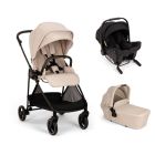 Poussette trio IXXA Next + siège auto Pipa Urbn Caviar + nacelle Lytl Biscotti
