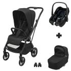 Poussette trio Leona² + Pebble S + nacelle Sense Black