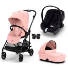 Poussette trio Melio Carbon Candy Pink + Aton B2 i-Size + Nacelle