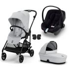 Poussette trio Melio Carbon Fog Grey + Aton B2 i-Size + Nacelle