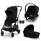 Poussette trio Melio Carbon Magic Black + Aton B2 i-Size + Nacelle
