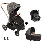 Poussette trio Mysa Dew Re_Lux + Siège auto First Seat Recline i-Size Black Satin + nacelle