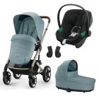 Poussette trio Talos S Lux 2 Stormy Blue + Siège auto Aton B2 i-Size + Nacelle