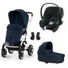 Poussette trio Talos S Lux 2 Ocean Blue + Siège auto Aton B2 i-Size + Nacelle