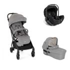Poussette trio Tourist + siège auto i-Level Pro Eclipse + nacelle Ramble XL Pebble gris / noir