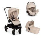 Poussette trio Triv LX + siège auto Arra Flex + nacelle Lytl Biscotti