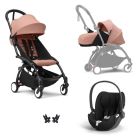 Poussette Trio YOYO 3 pack 0+ & 6+ + siège auto Cloud T Black - Châssis noir - Ginger