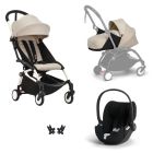 Poussette Trio YOYO 3 pack 0+ & 6+ + siège auto Cloud T plus Black - Châssis blanc - Bonpoint