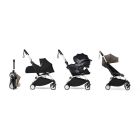 Poussette trio YOYO 3 - Châssis blanc Pack 0+ & 6+ Leopard / Noir + siège auto car seat by Besafe