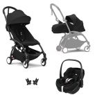 Poussette Trio YOYO³ pack 0+ & 6+ et siège auto Pebble 360 Pro²  Black - Châssis noir - Noir