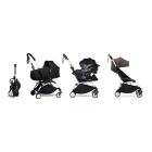 Poussette trio YOYO 3 - Châssis blanc Pack 6+ siège auto car seat by Besafe + Nacelle Leopard / Noir