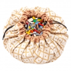 Grand sac à jouets / tapis de jeu 2 en 1 Geo Mustard