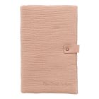 Protège carnet de santé gaze de coton Mocha
