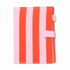 Protège carnet de santé Rayure Rose/Orange