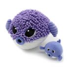 Peluche géante poisson globe et son bébé violet Gobetou Les Ptipotos