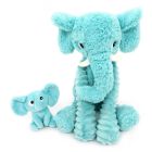 Peluche Les Ptipotos Éléphant et son bébé Aqua