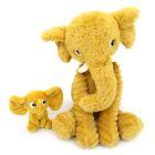 Peluche Les Ptipotos Éléphant et son bébé Moutarde