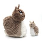 Peluche Les Ptipotos escargot et son bébé brun