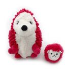 Peluche Les Ptipotos hérisson et son bébé Piktou betterave