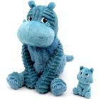 Peluche Les Ptipotos l'hippopotame Bibou maman et bébé