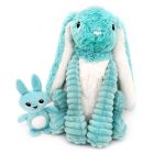 Peluche Les Ptipotos Lapin et son bébé Aqua