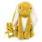 Peluche Les Ptipotos Lapin et son bébé Moutarde