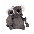 Peluche Les Ptipotos koala et son bébé Trankilou gris