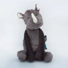Peluche Les Ptipotos rhinocéros Grobisous gris