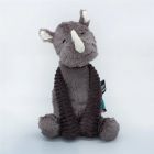 Peluche rhinocéros gris Grobisous Les Ptipotos