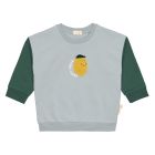 Pull enfant en coton bio - Little Gang Citron bleu clair 3/6 mois