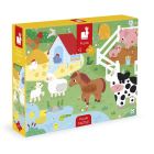 Puzzle enfant tactile La ferme 20 pièces